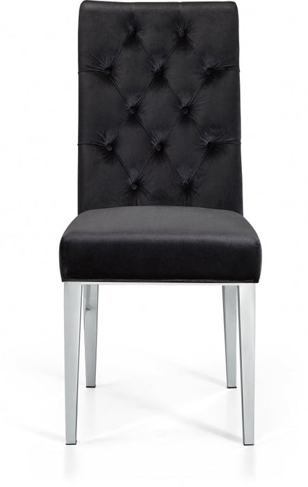 Juno Velvet Black Dining Chair (Set of 2)