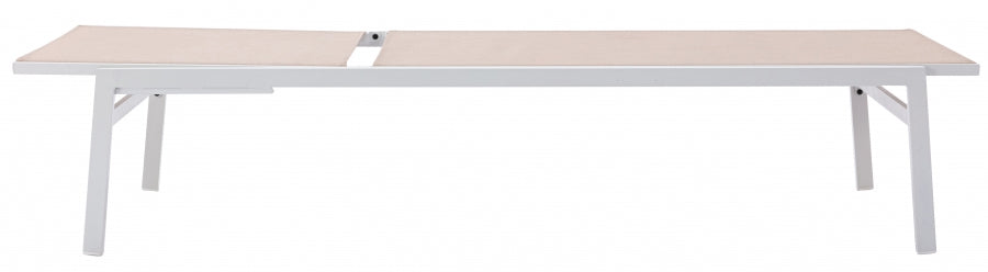 [HOT DEAL] Santorini Aluminum Beige Outdoor Patio Aluminum Mesh Chaise Lounge Chair