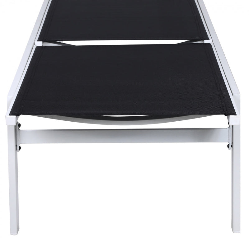 [HOT DEAL] Santorini Aluminum Black Outdoor Patio Aluminum Mesh Chaise Lounge Chair