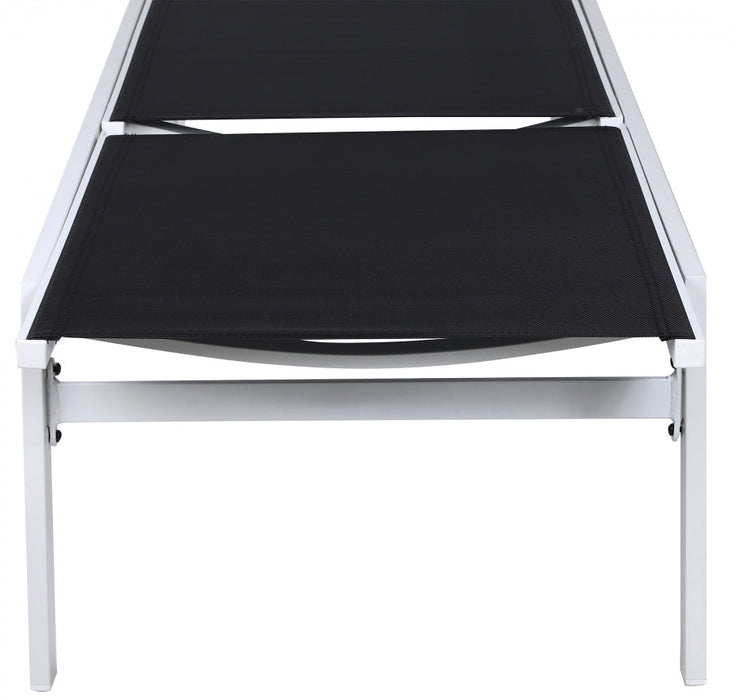 [HOT DEAL] Santorini Aluminum Black Outdoor Patio Aluminum Mesh Chaise Lounge Chair