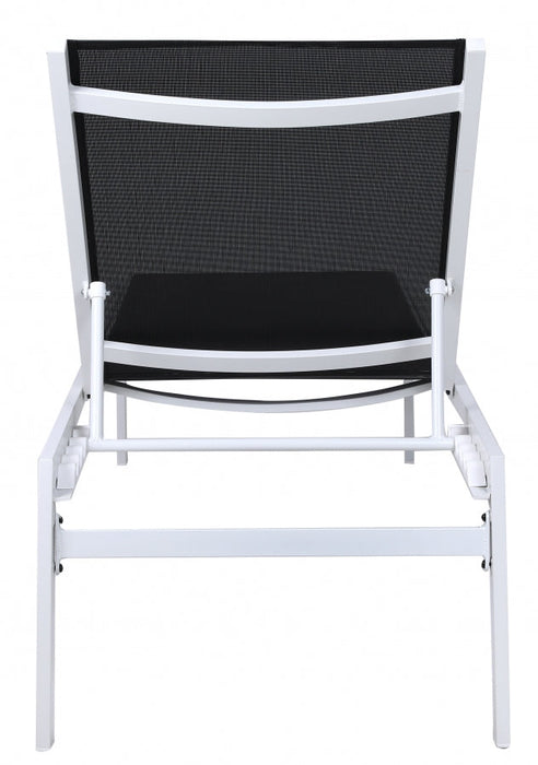[HOT DEAL] Santorini Aluminum Black Outdoor Patio Aluminum Mesh Chaise Lounge Chair