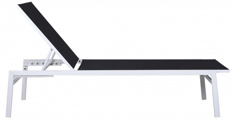 [HOT DEAL] Santorini Aluminum Black Outdoor Patio Aluminum Mesh Chaise Lounge Chair