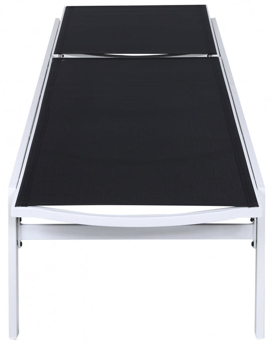 [HOT DEAL] Santorini Aluminum Black Outdoor Patio Aluminum Mesh Chaise Lounge Chair