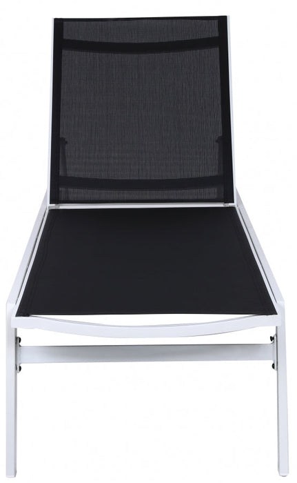 [HOT DEAL] Santorini Aluminum Black Outdoor Patio Aluminum Mesh Chaise Lounge Chair