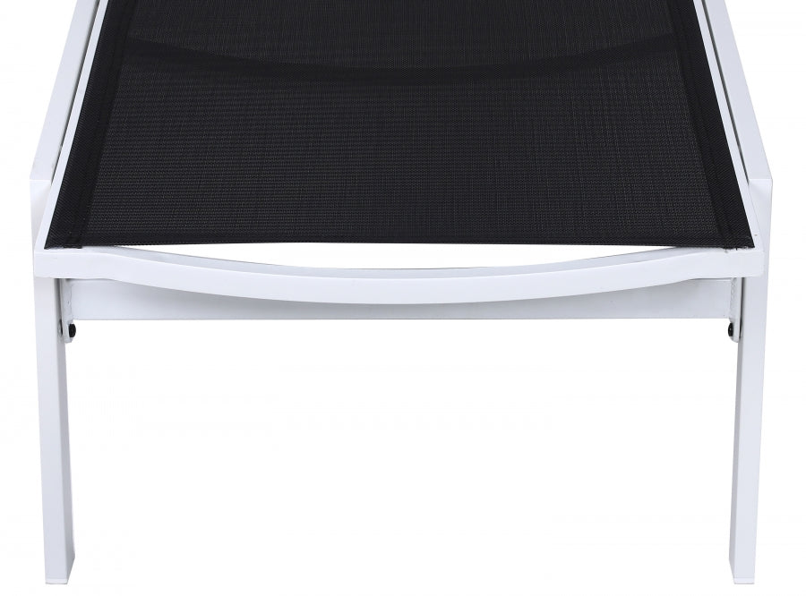 [HOT DEAL] Santorini Aluminum Black Outdoor Patio Aluminum Mesh Chaise Lounge Chair