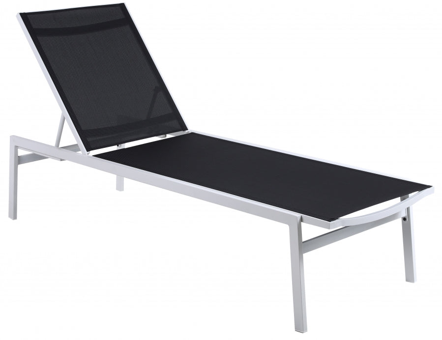 [HOT DEAL] Santorini Aluminum Black Outdoor Patio Aluminum Mesh Chaise Lounge Chair