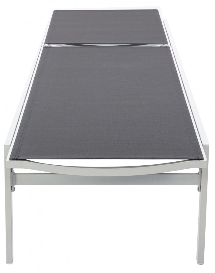 [HOT DEAL] Santorini Aluminum Grey Outdoor Patio Aluminum Mesh Chaise Lounge Chair