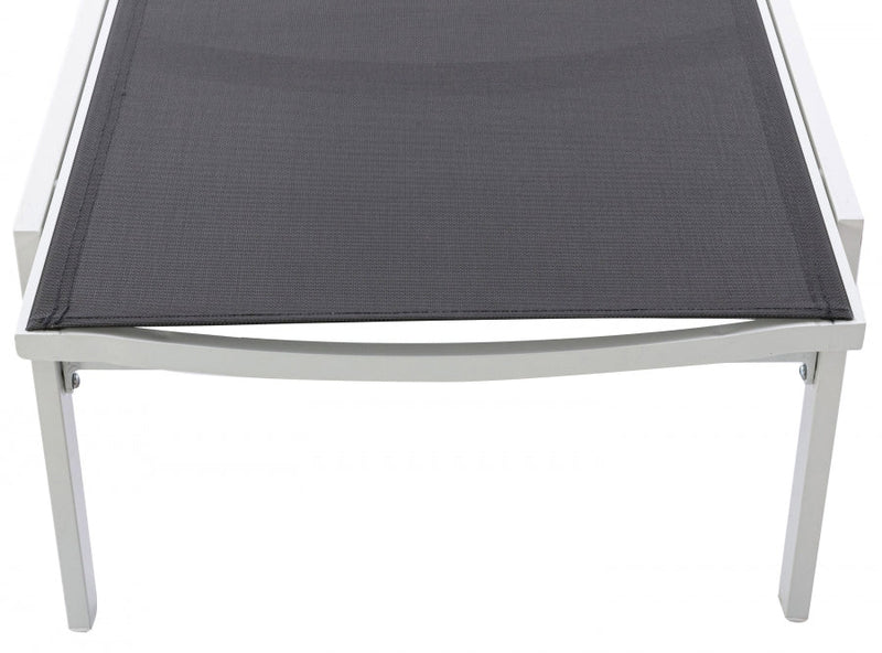 [HOT DEAL] Santorini Aluminum Grey Outdoor Patio Aluminum Mesh Chaise Lounge Chair