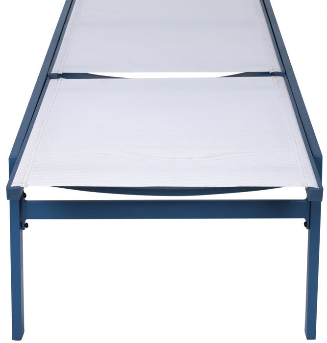 [HOT DEAL] Santorini Aluminum White Outdoor Patio Aluminum Mesh Chaise Lounge Chair