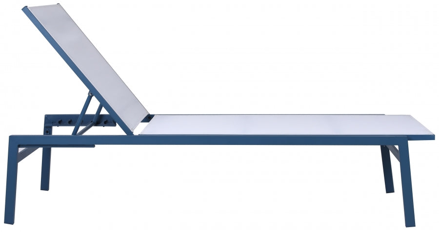 [HOT DEAL] Santorini Aluminum White Outdoor Patio Aluminum Mesh Chaise Lounge Chair