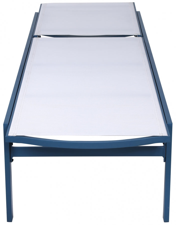 [HOT DEAL] Santorini Aluminum White Outdoor Patio Aluminum Mesh Chaise Lounge Chair