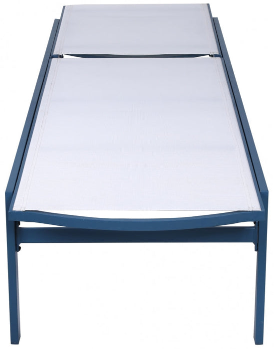 [HOT DEAL] Santorini Aluminum White Outdoor Patio Aluminum Mesh Chaise Lounge Chair