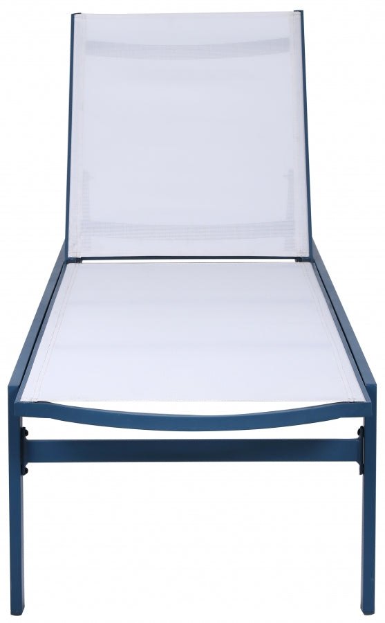 [HOT DEAL] Santorini Aluminum White Outdoor Patio Aluminum Mesh Chaise Lounge Chair
