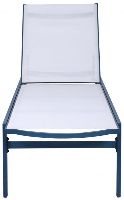 [HOT DEAL] Santorini Aluminum White Outdoor Patio Aluminum Mesh Chaise Lounge Chair