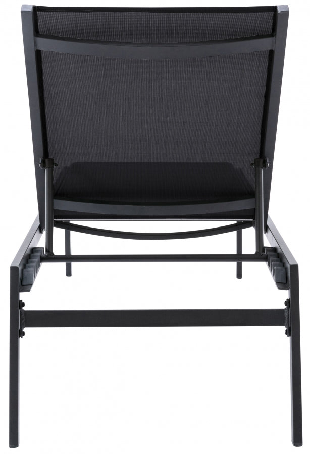 [HOT DEAL] Santorini Aluminum Black Outdoor Patio Aluminum Mesh Chaise Lounge Chair