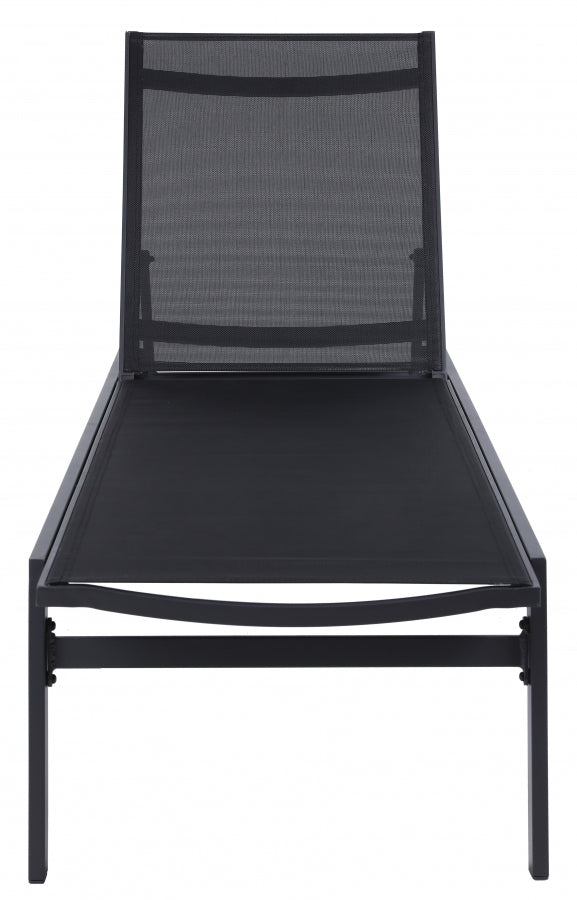[HOT DEAL] Santorini Aluminum Black Outdoor Patio Aluminum Mesh Chaise Lounge Chair