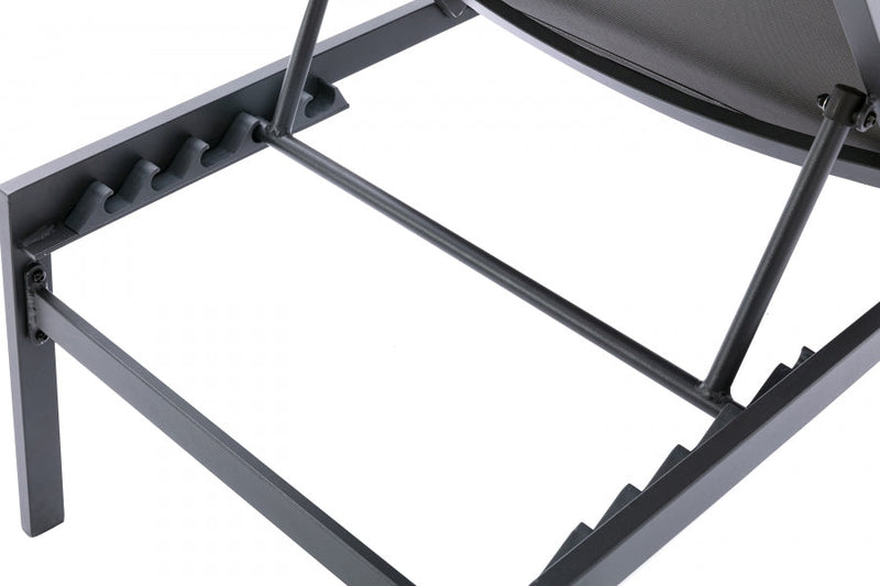 [HOT DEAL] Santorini Aluminum Grey Outdoor Patio Aluminum Mesh Chaise Lounge Chair