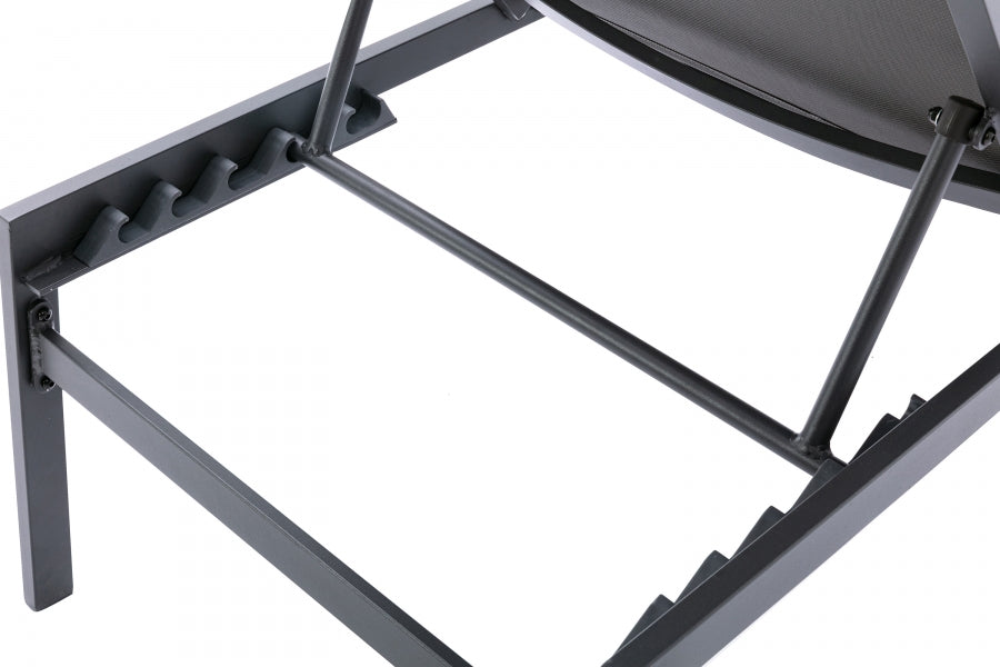 [HOT DEAL] Santorini Aluminum Grey Outdoor Patio Aluminum Mesh Chaise Lounge Chair