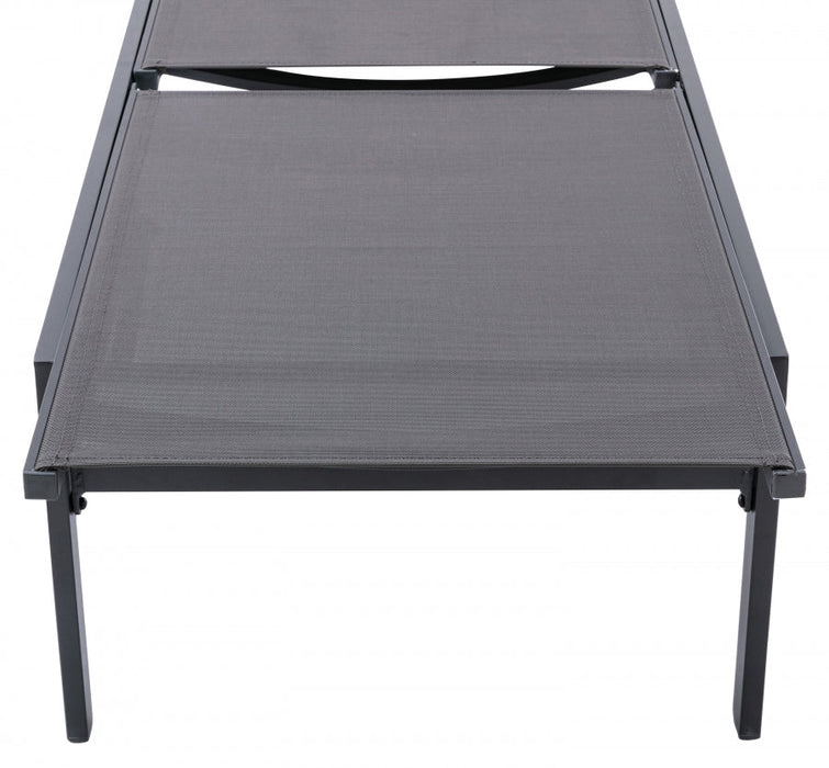 [HOT DEAL] Santorini Aluminum Grey Outdoor Patio Aluminum Mesh Chaise Lounge Chair