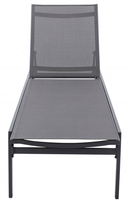 [HOT DEAL] Santorini Aluminum Grey Outdoor Patio Aluminum Mesh Chaise Lounge Chair