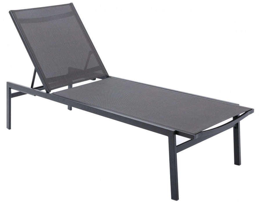 [HOT DEAL] Santorini Aluminum Grey Outdoor Patio Aluminum Mesh Chaise Lounge Chair