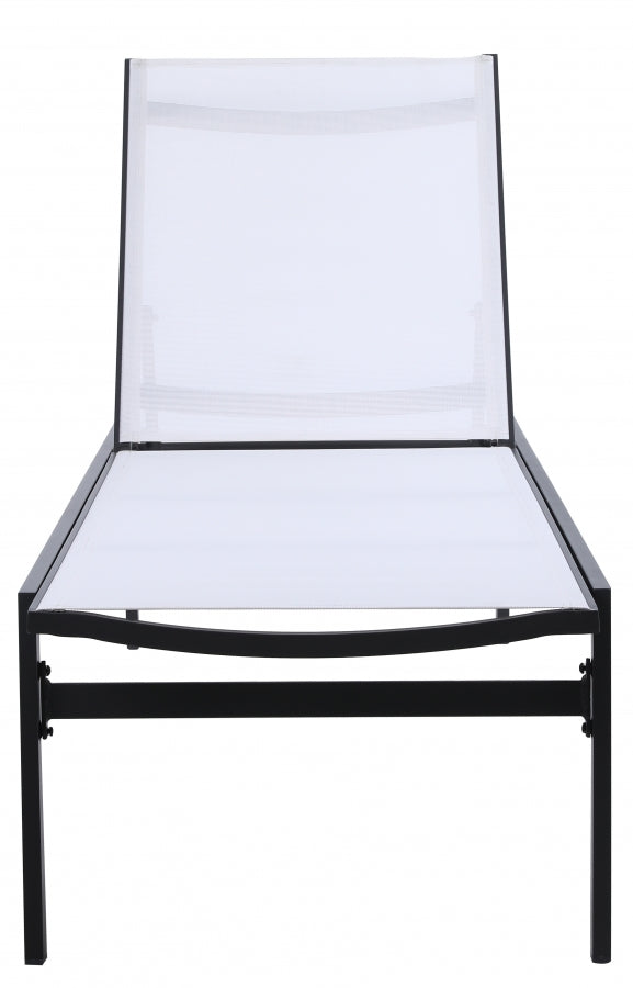 [HOT DEAL] Santorini Aluminum White Outdoor Patio Aluminum Mesh Chaise Lounge Chair