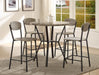 Blake Gray 5-Piece Round Counter Height Set - Lara Furniture