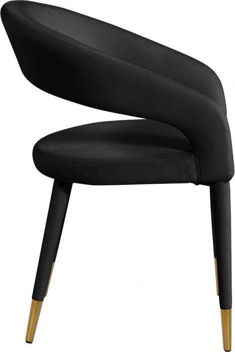 Destiny Metal / Stainless Steel / Foam / Fabric Black Dining Chair