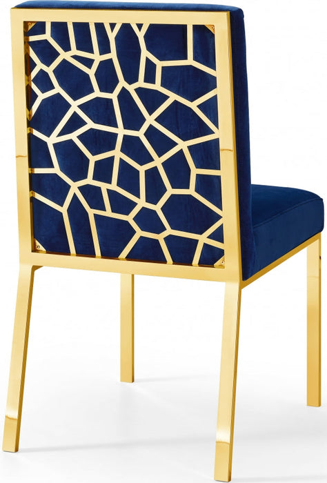 Opal Velvet Navy Dining Chair (Set of 2)