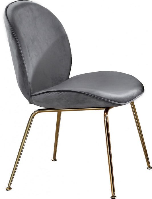 Paris Velvet Grey Dining Chair (Set of 2)
