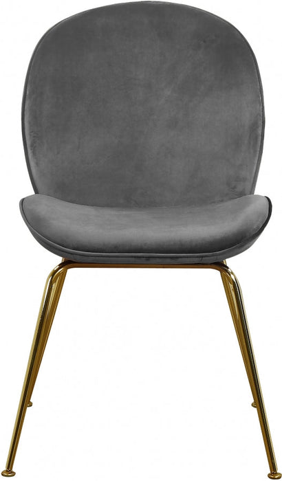 Paris Velvet Grey Dining Chair (Set of 2)
