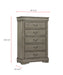 Louis Philip Gray Chest - Lara Furniture