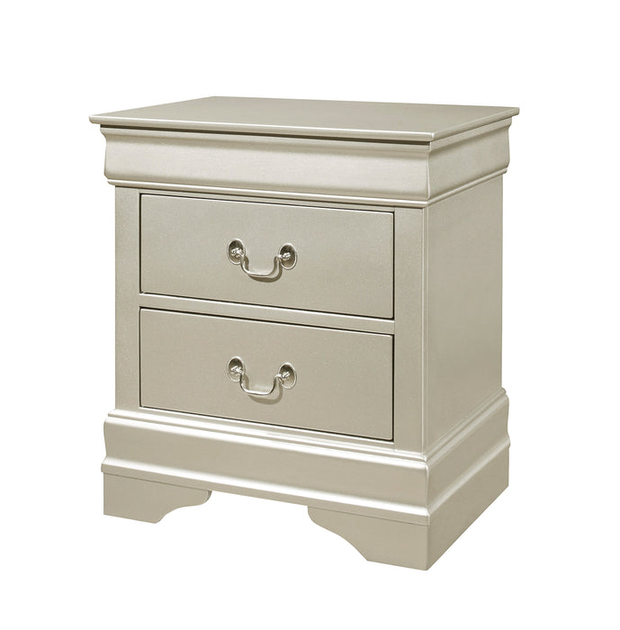 Louis Philip Champagne Nightstand - Lara Furniture