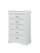 Louis Philip White Chest - Lara Furniture