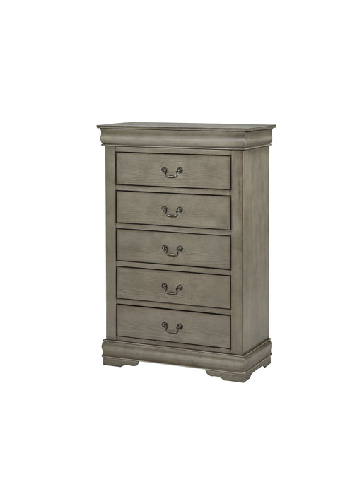 Louis Philip Gray Chest - Lara Furniture