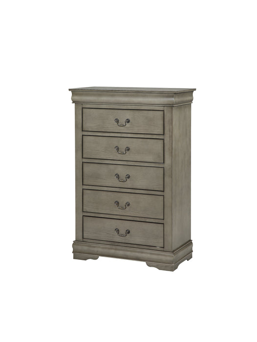 Louis Philip Gray Chest - Lara Furniture