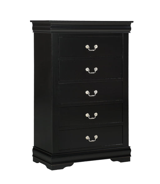 Louis Philip Black Chest - Lara Furniture