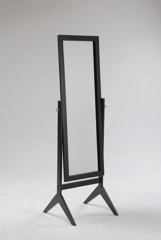 Cheval Rectangular Black Tall Mirror - Lara Furniture