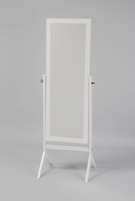Cheval Rectangular White Tall Mirror - Lara Furniture