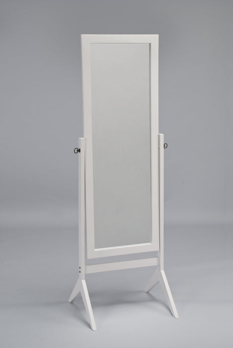 Cheval Rectangular White Tall Mirror - Lara Furniture