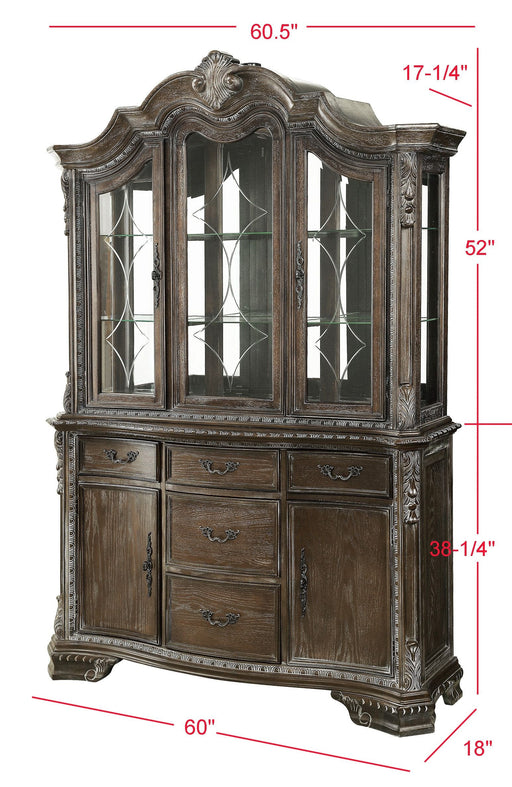 Kiera Gray China Cabinet - Lara Furniture