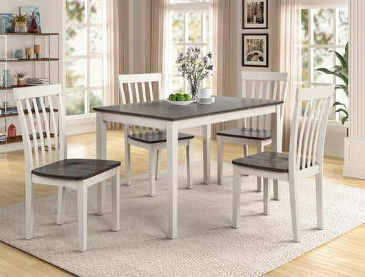 Brody White/Gray 5-Piece Dining Set - Lara Furniture