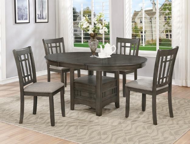 Hartwell Gray Oval Dining Set - Lara Furniture