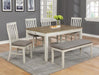 Nina White Rectangular Dining Table - Lara Furniture