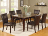 Ferrara Brown Faux Marble Dining Table - Lara Furniture