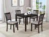 Boone Espresso 5-Piece Dining Set - Lara Furniture