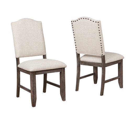 Regent Grayish Brown Side Chair, Set of 2 - Lara Furniture