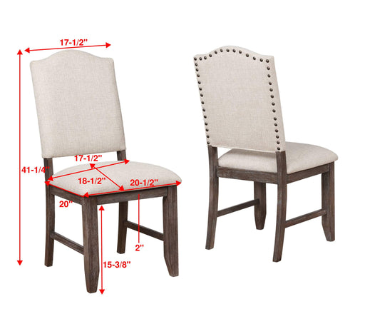 Regent Grayish Brown Side Chair, Set of 2 - Lara Furniture