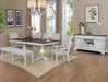 Bardot Antique White/Brown Server - Lara Furniture