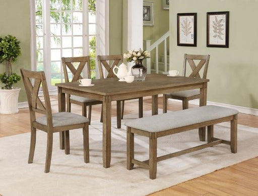 Clara Wheat Rectangular Dining Set - Lara Furniture